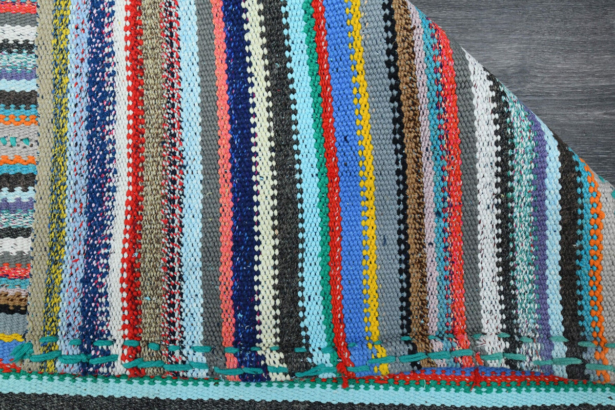 Turkish Vintage Area Kilim Rug