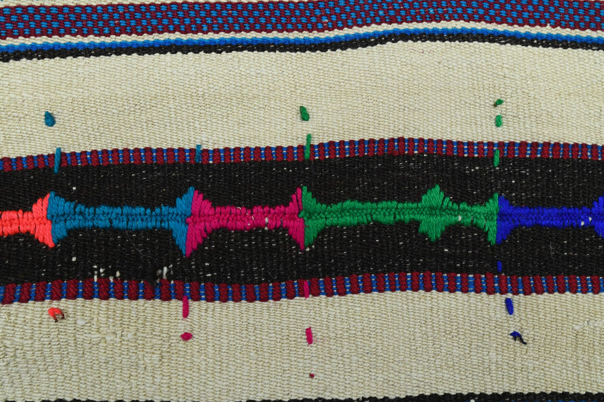 Anadolu kökenli el dokuma kilim – 1960'lar üretimi, çizgili