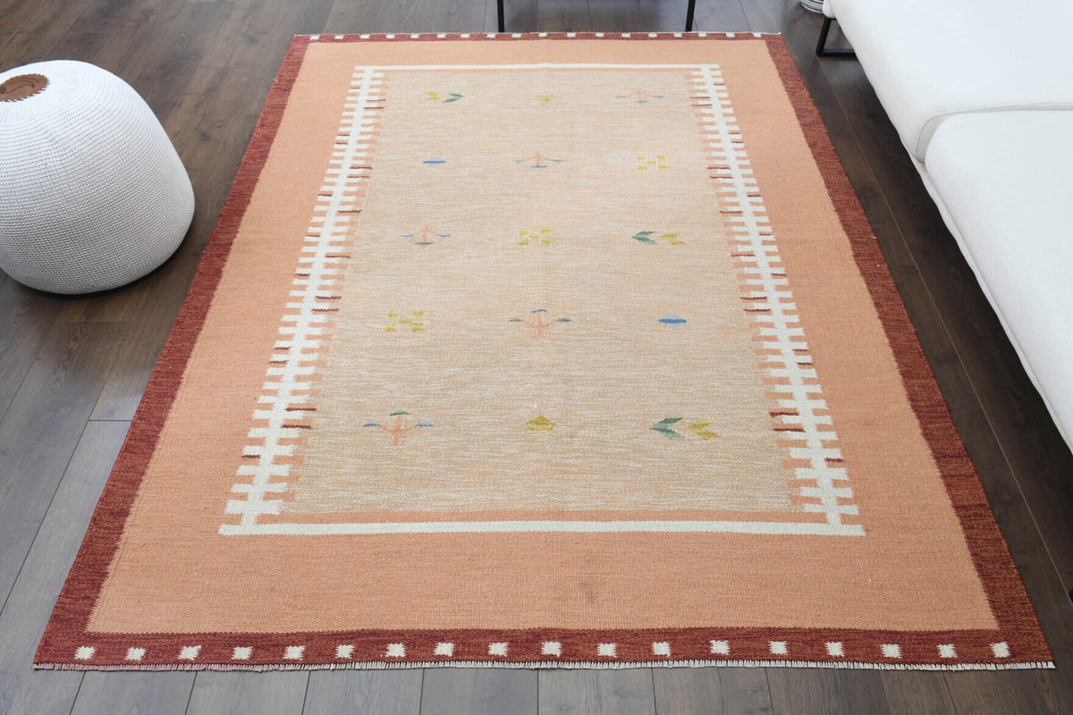 Bordered Vintage Area Milas Rug