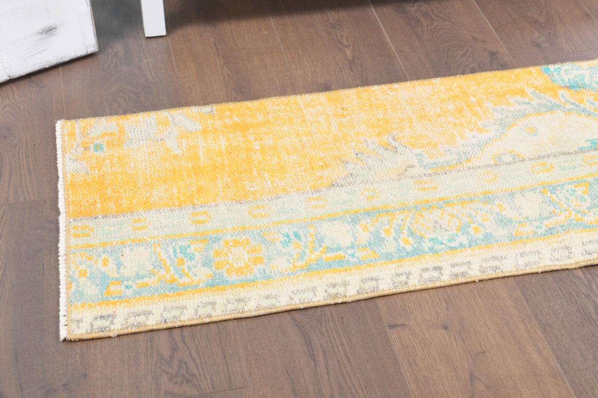 Turkish Vintage Mini Oushak Rug