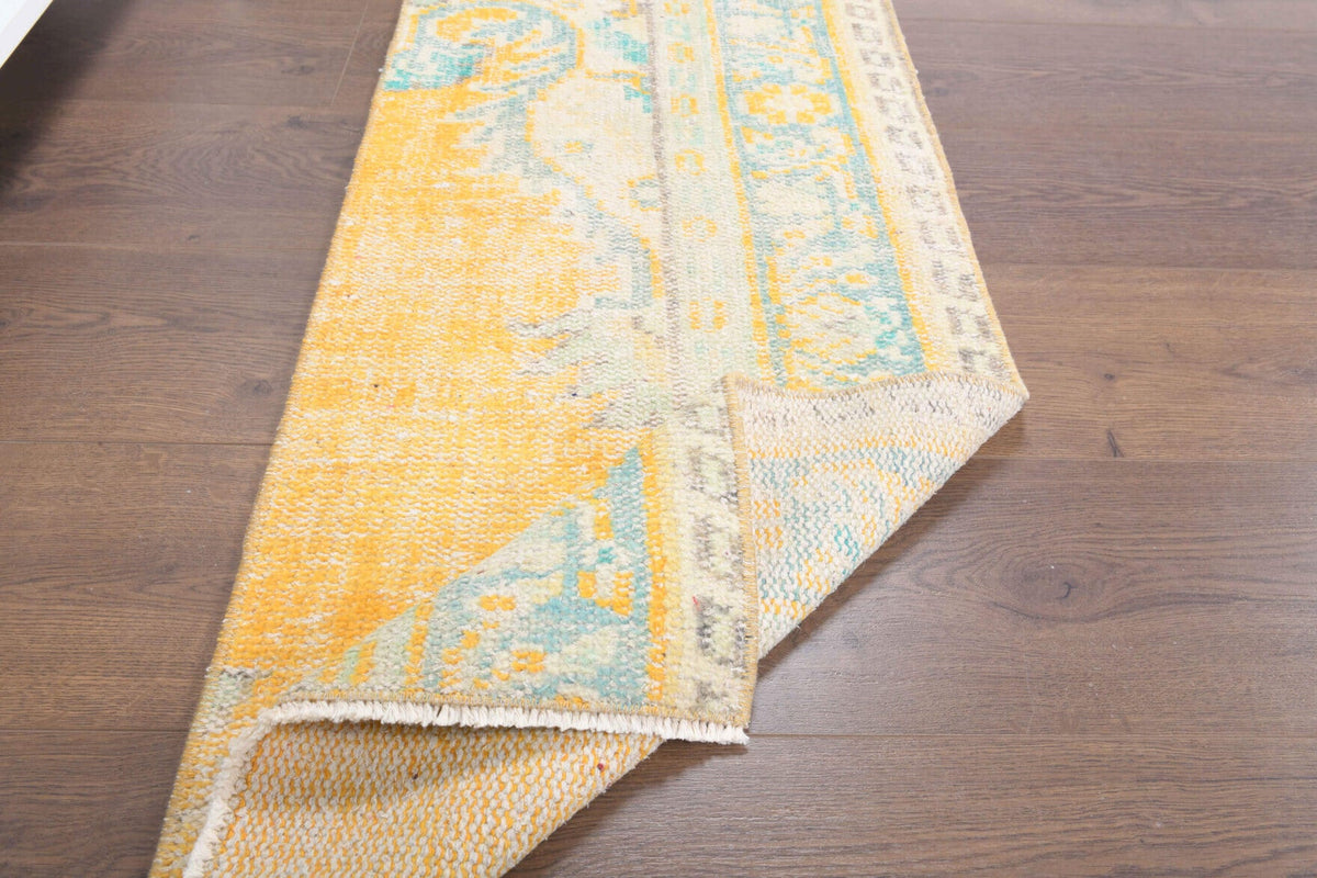 Turkish Vintage Mini Oushak Rug