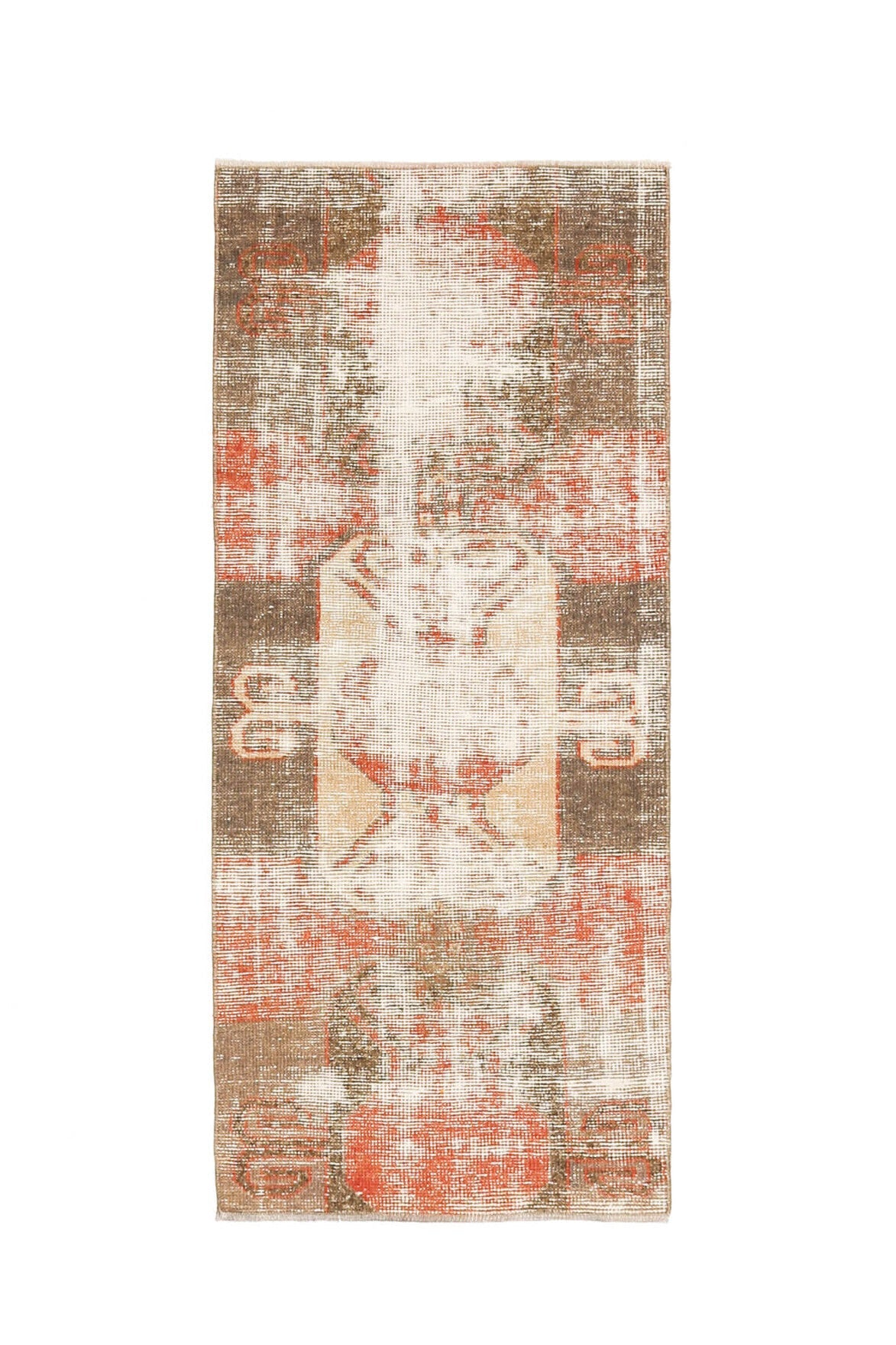 Red Vintage Oushak Runner Rug