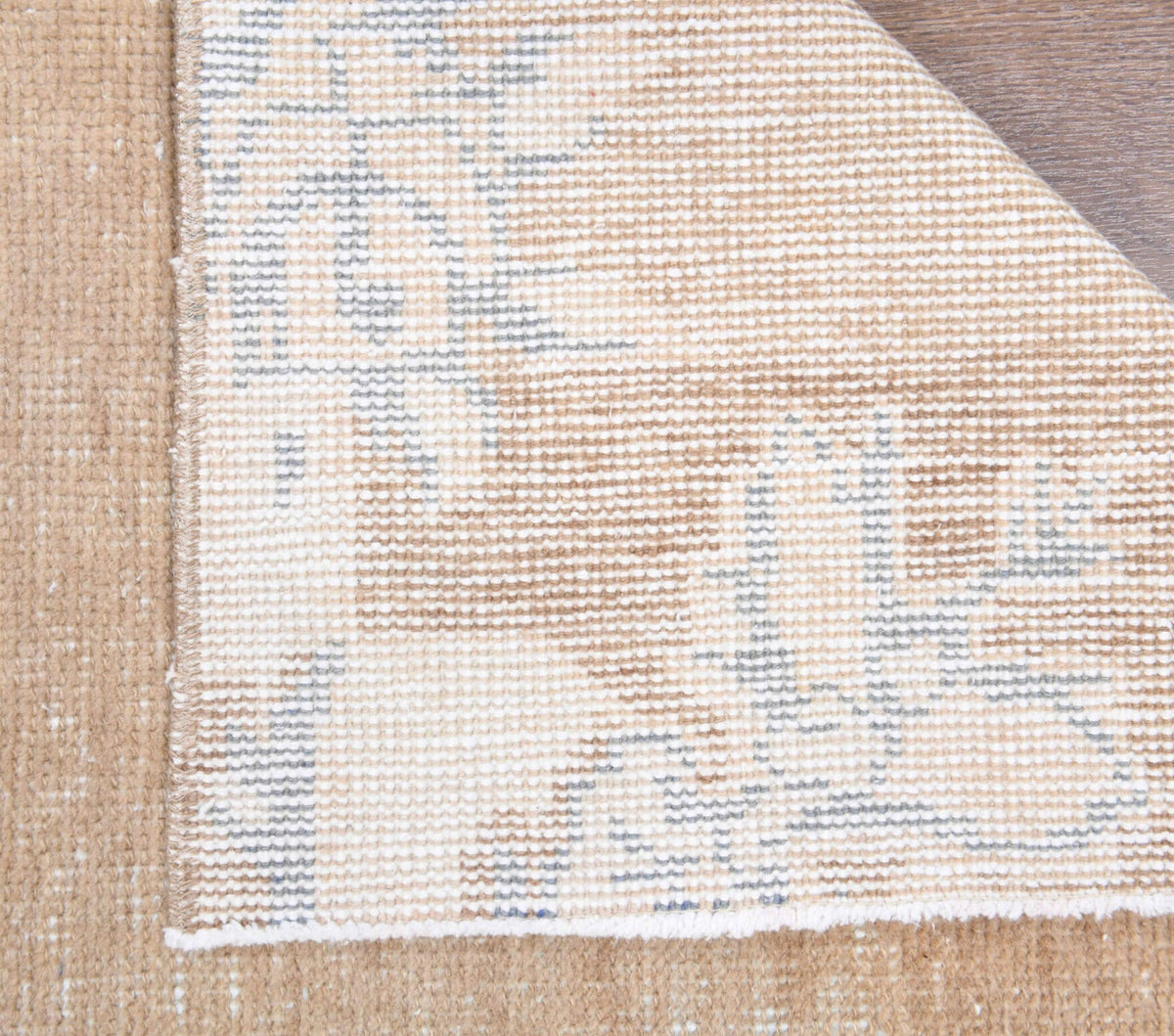 1970s Brown Floral Oushak Runner Rug