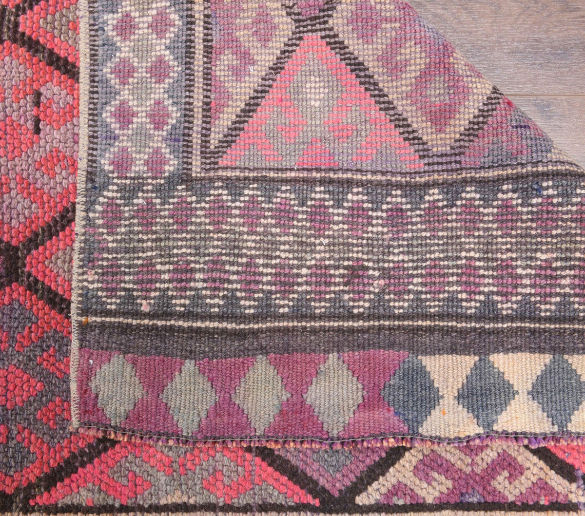 Jewel Colors - Hand-Knotted Vintage Anatolian Runner Rug