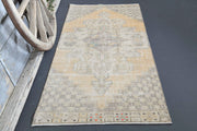 El yapımı vintage yolluk 97x231 cm oryantal desenli yün - detay görünümü