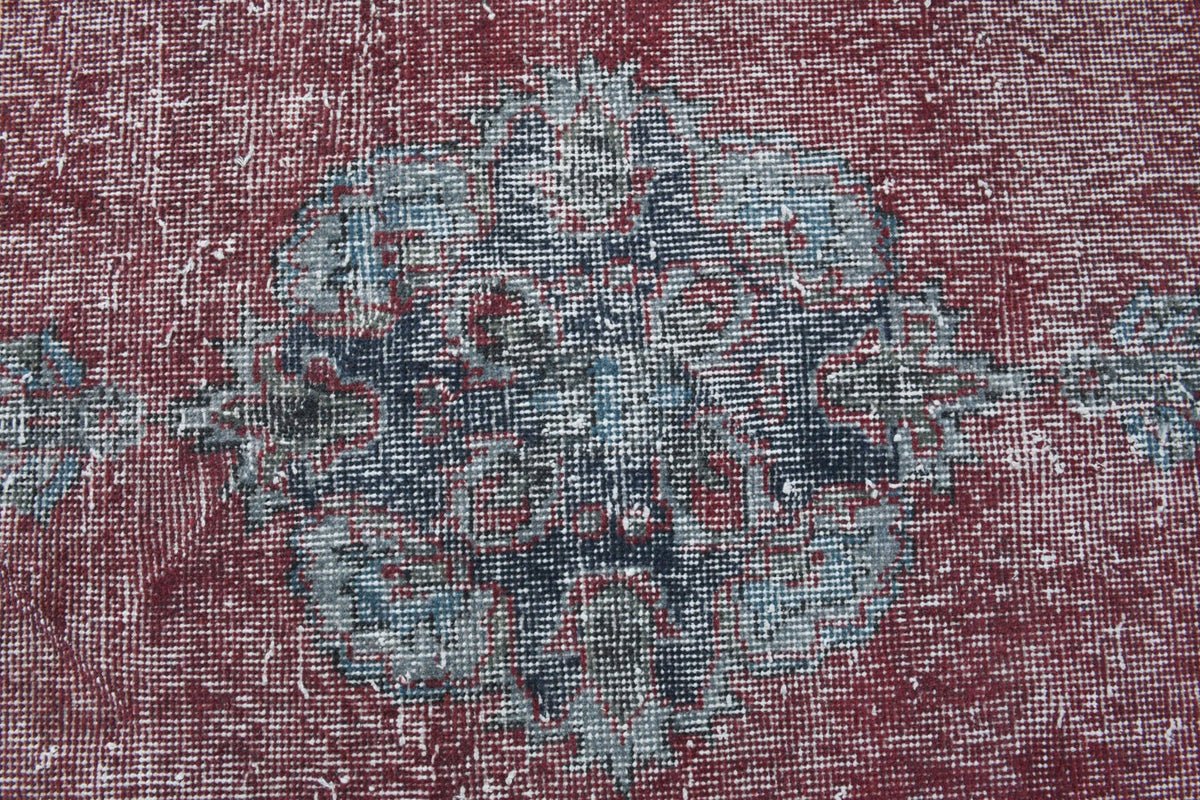 El yapımı vintage yolluk 104x371 cm oryantal desenli yün - açık alan görünümü