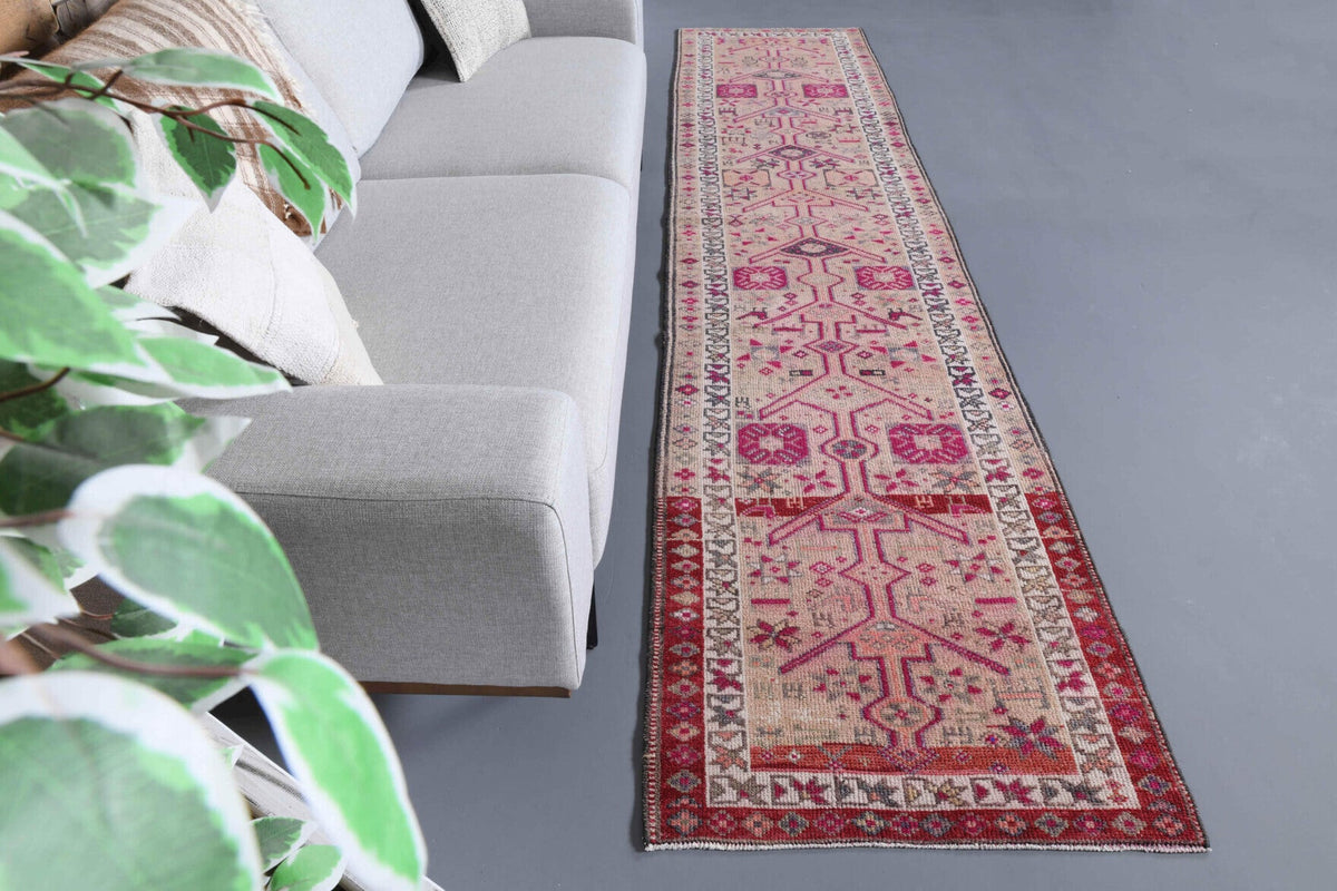 Heirloom Unique Vintage Handwoven Oushak Runner