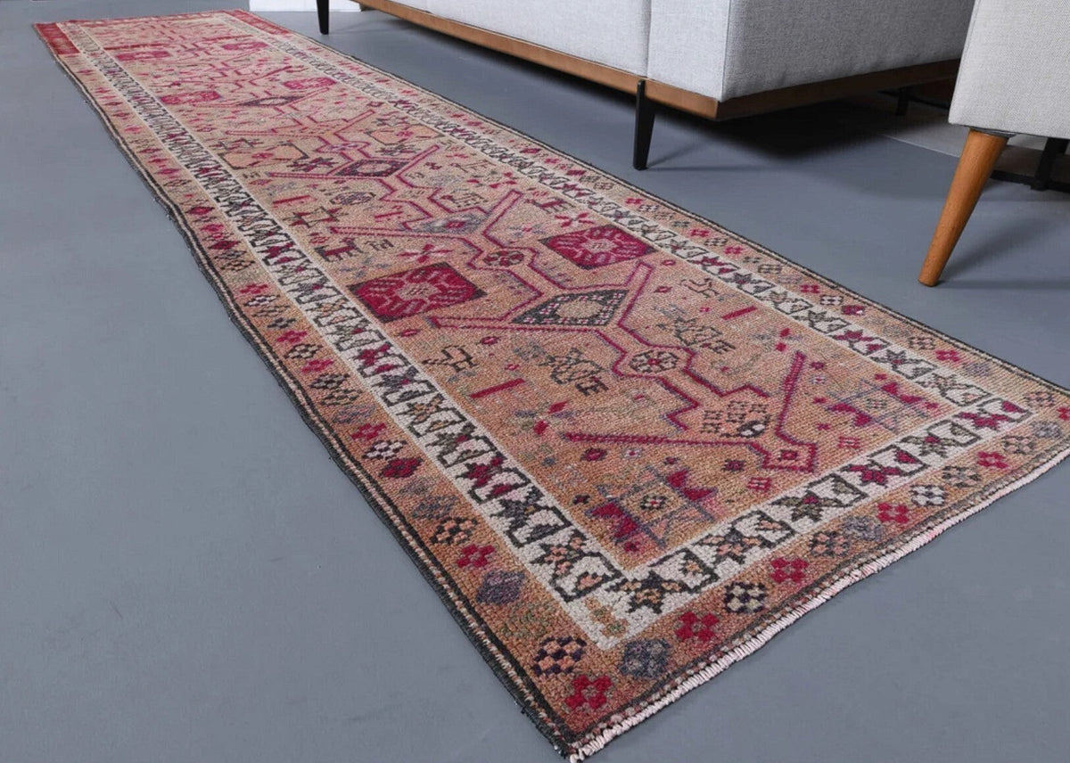 Heirloom Unique Vintage Handwoven Oushak Runner