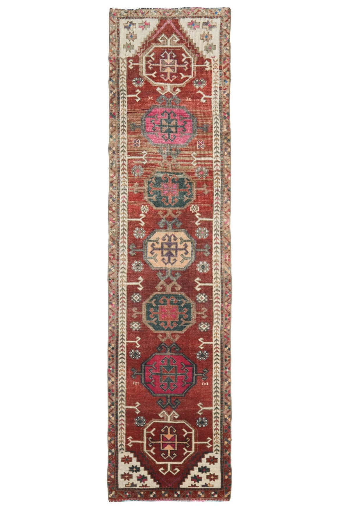 Turkish Anatolian Vintage Heirloom Runner Rug