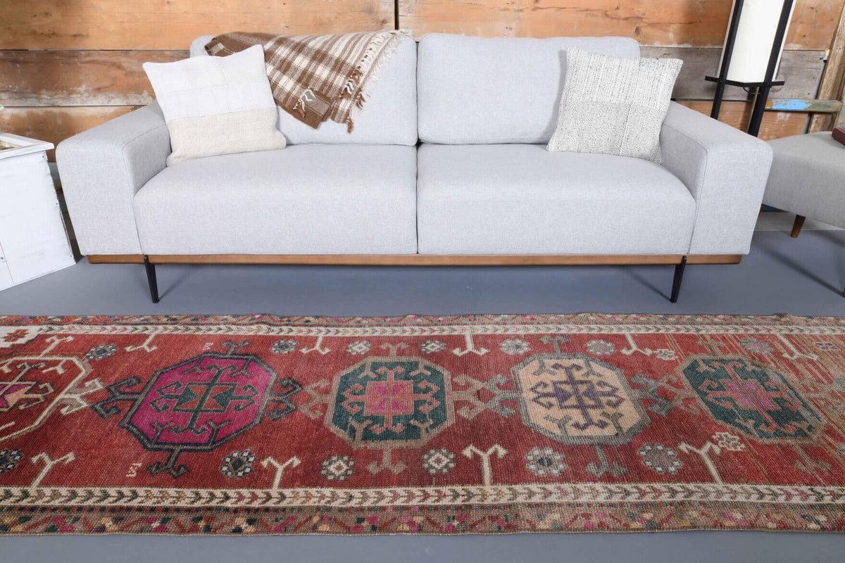 Turkish Anatolian Vintage Heirloom Runner Rug