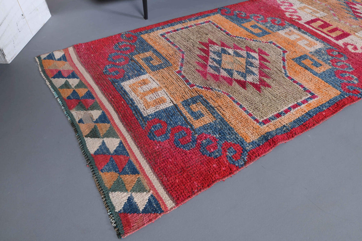 Tek parça el dokuma vintage yolluk 94x358 cm (3,37 m²) – Pera Halı