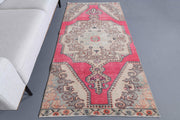 El yapımı vintage yolluk 104x229 cm oryantal desenli yün - detay görünümü