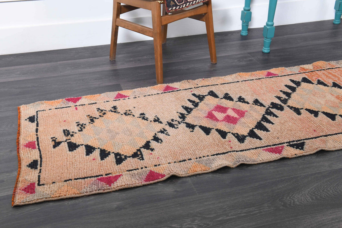 Tek parça el dokuma vintage yolluk 80x341 cm (2,73 m²) – Pera Halı