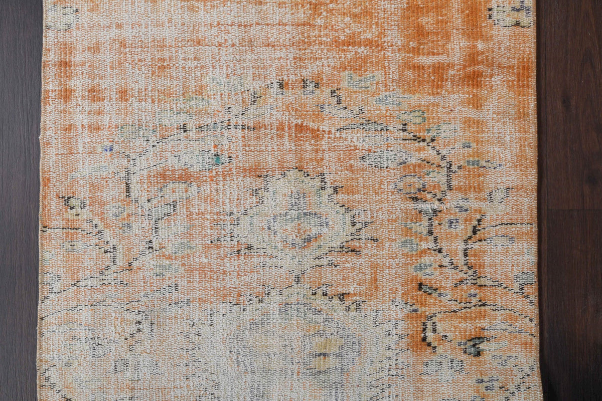 Antre ve koridor için oryantal desenli el dokuma vintage yolluk – 80x275 cm