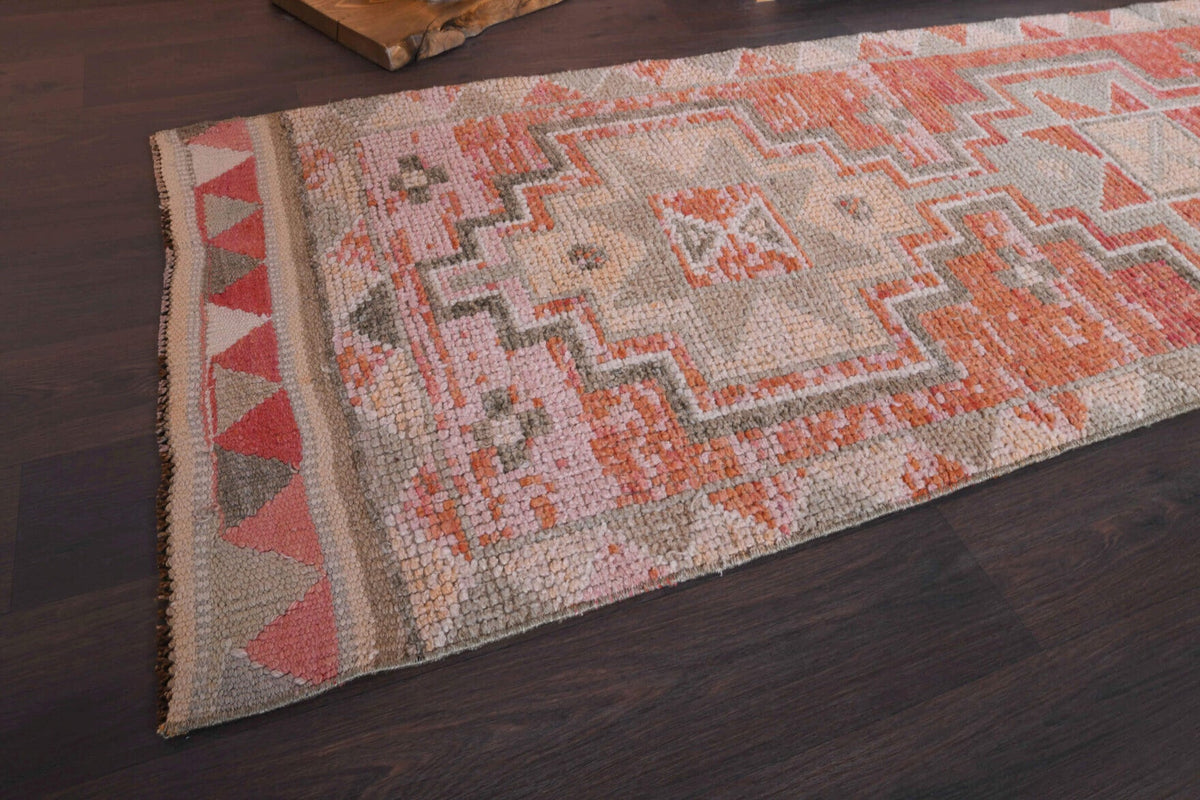 Tek parça el dokuma vintage yolluk 90x307 cm (2,76 m²) – Pera Halı