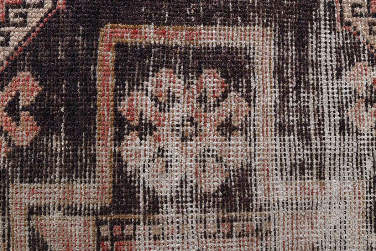 Vintage yolluk 80x276 cm – beyaz, bej ve turuncu oryantal desenli, el dokuma
