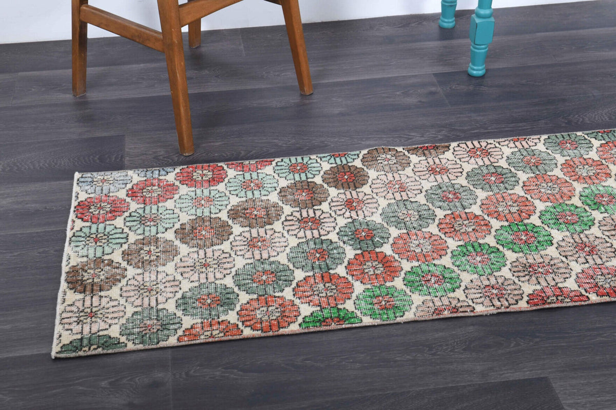 Tek parça el dokuma vintage yolluk 64x276 cm (1,77 m²) – Pera Halı