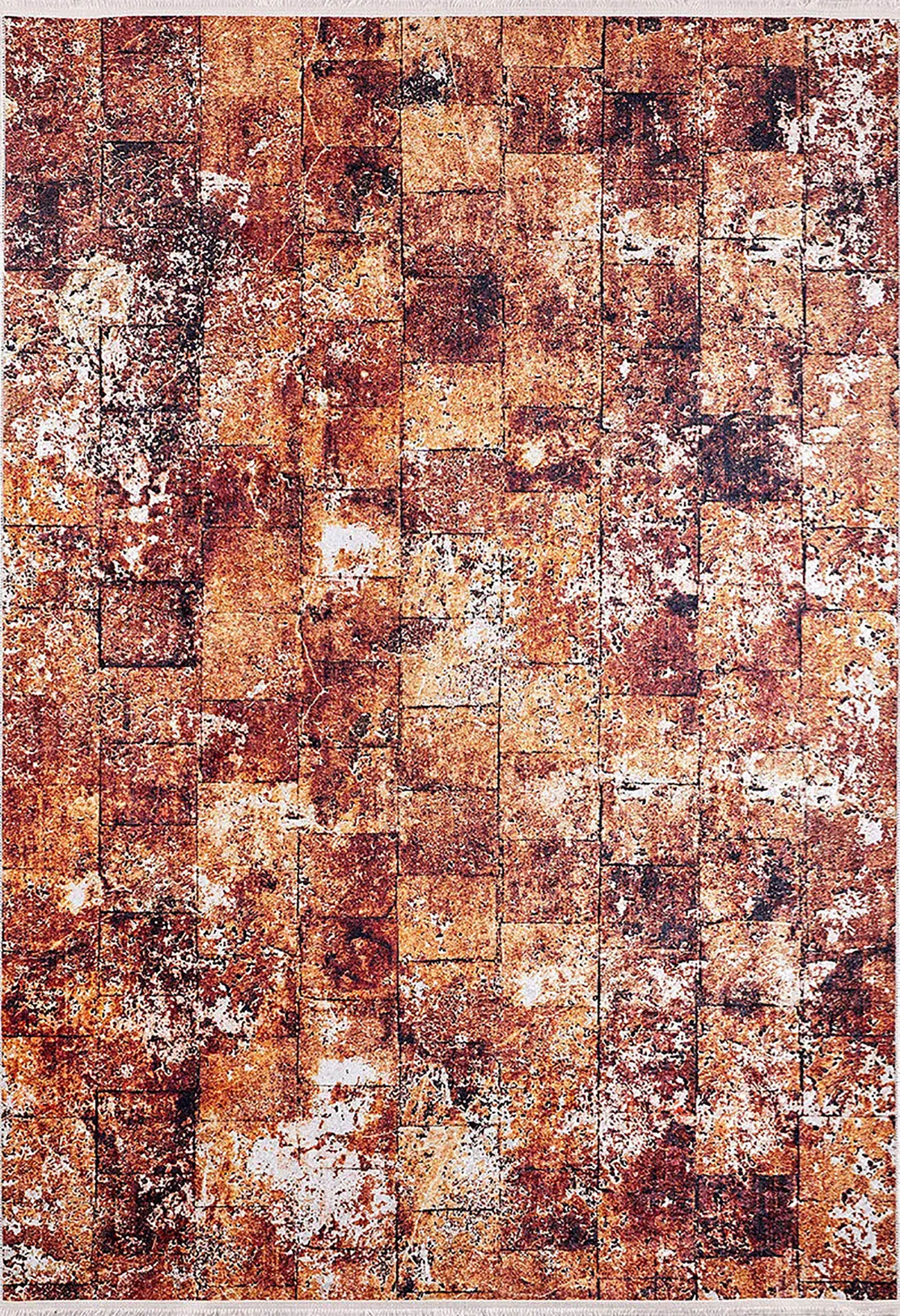 Turuncu Modern Halı - Pera Halı