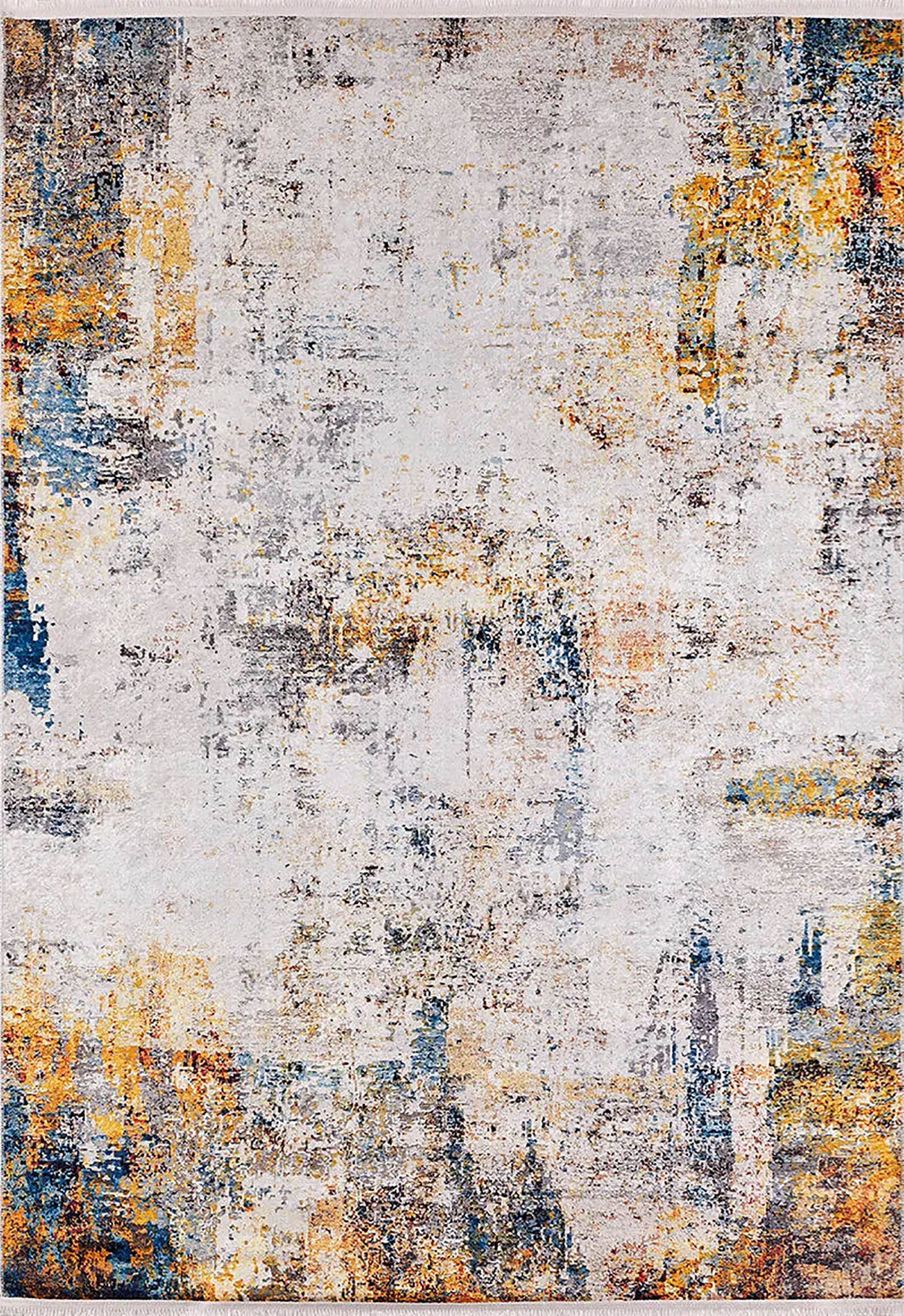 Pale Pink Cream Beige Geometric Patterned Kilim Rug