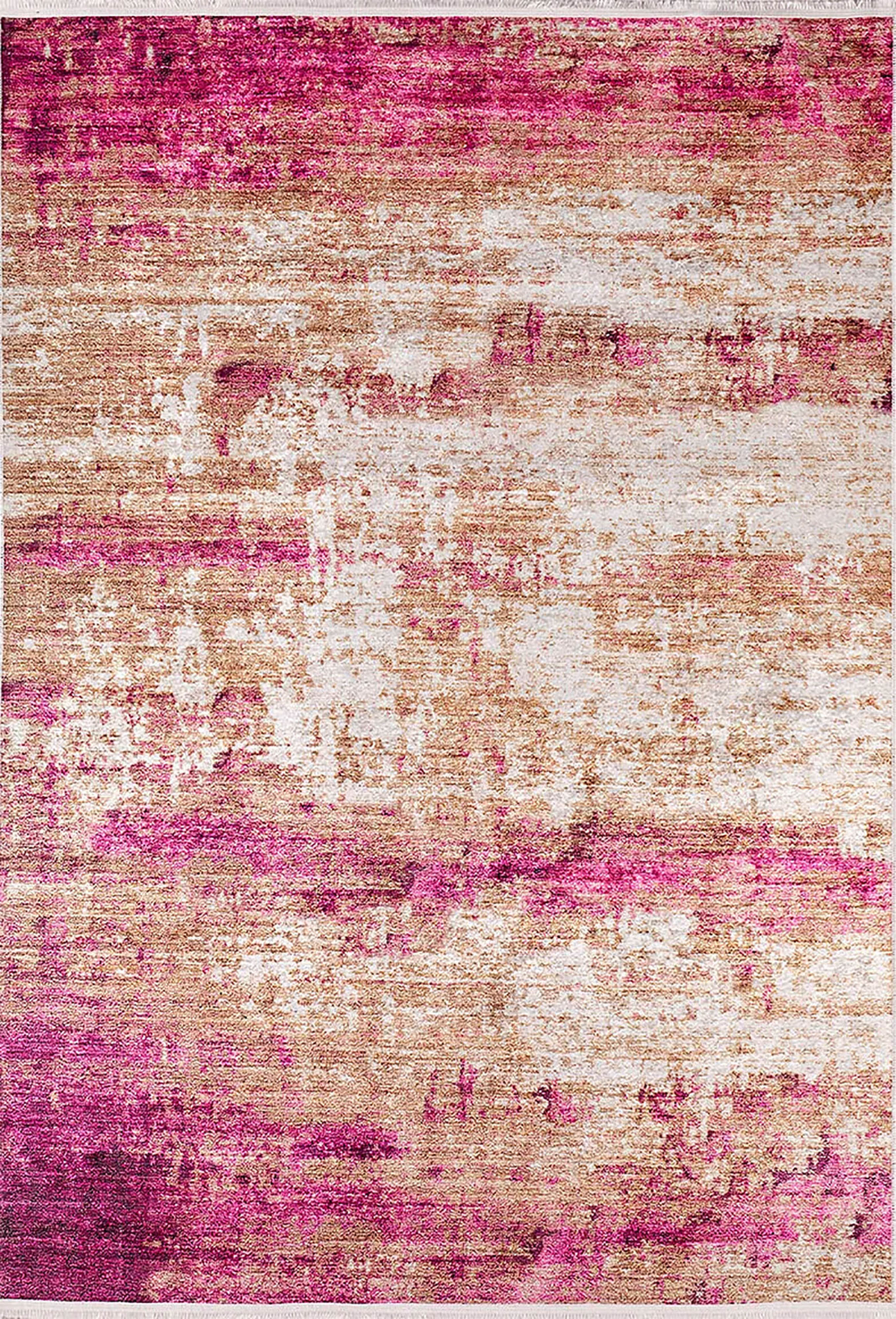 Abstract Desenli Pembe Bej Modern Halı - Pera Halı