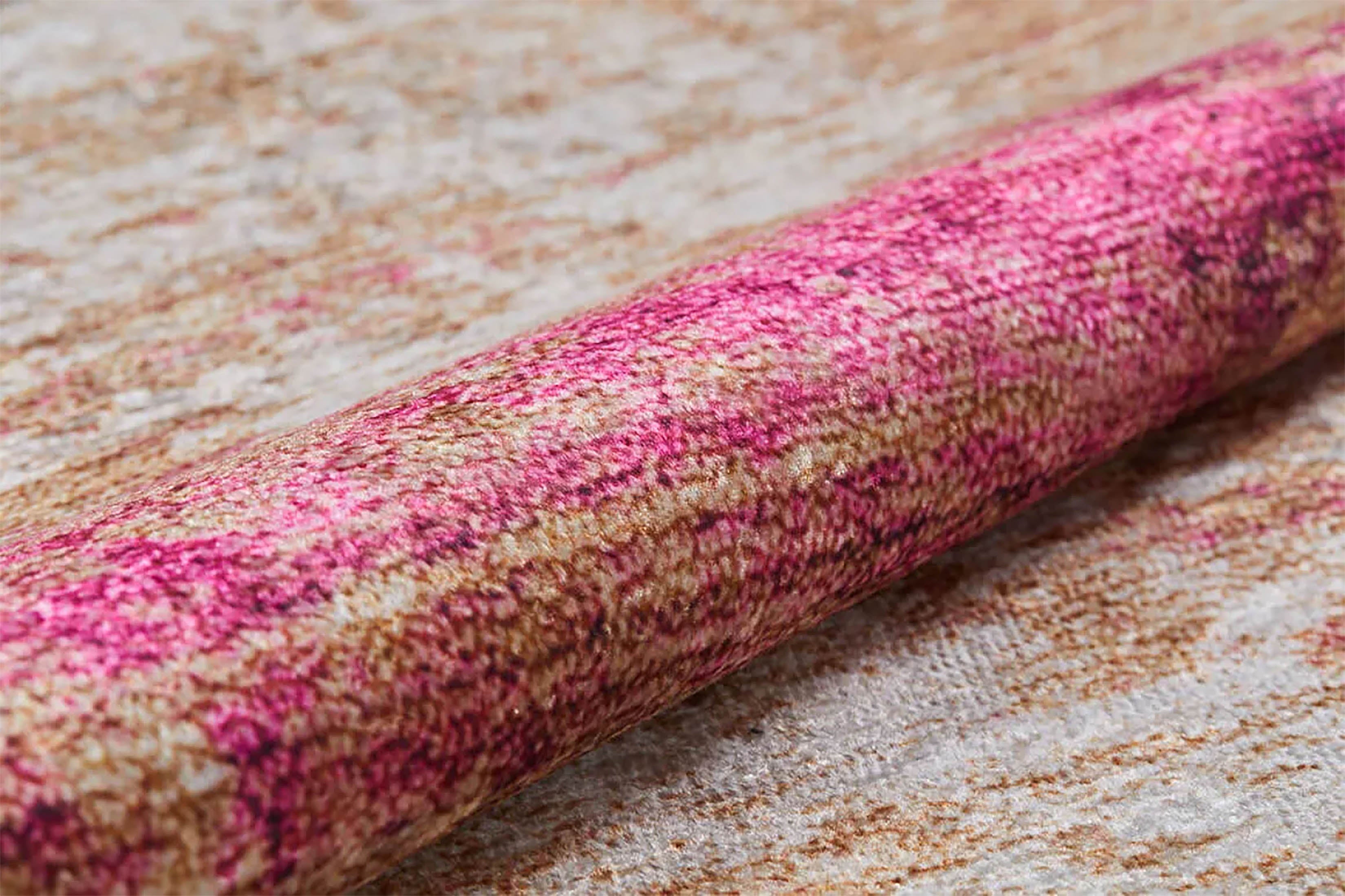 Abstract Desenli Pembe Bej Modern Halı - Pera Halı