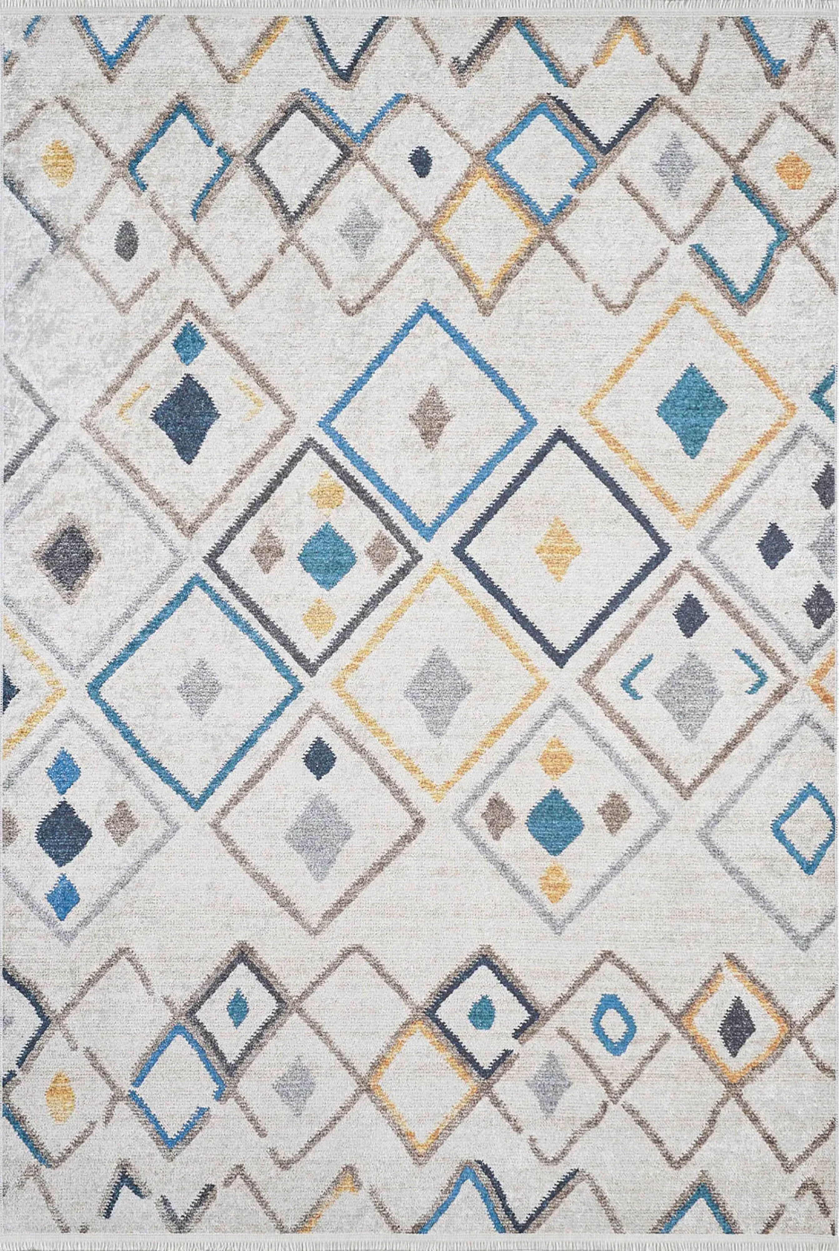 Fas Tarzı Kırmızı Geometrik Desenli Bohem Kilim Halı - Pera Halı