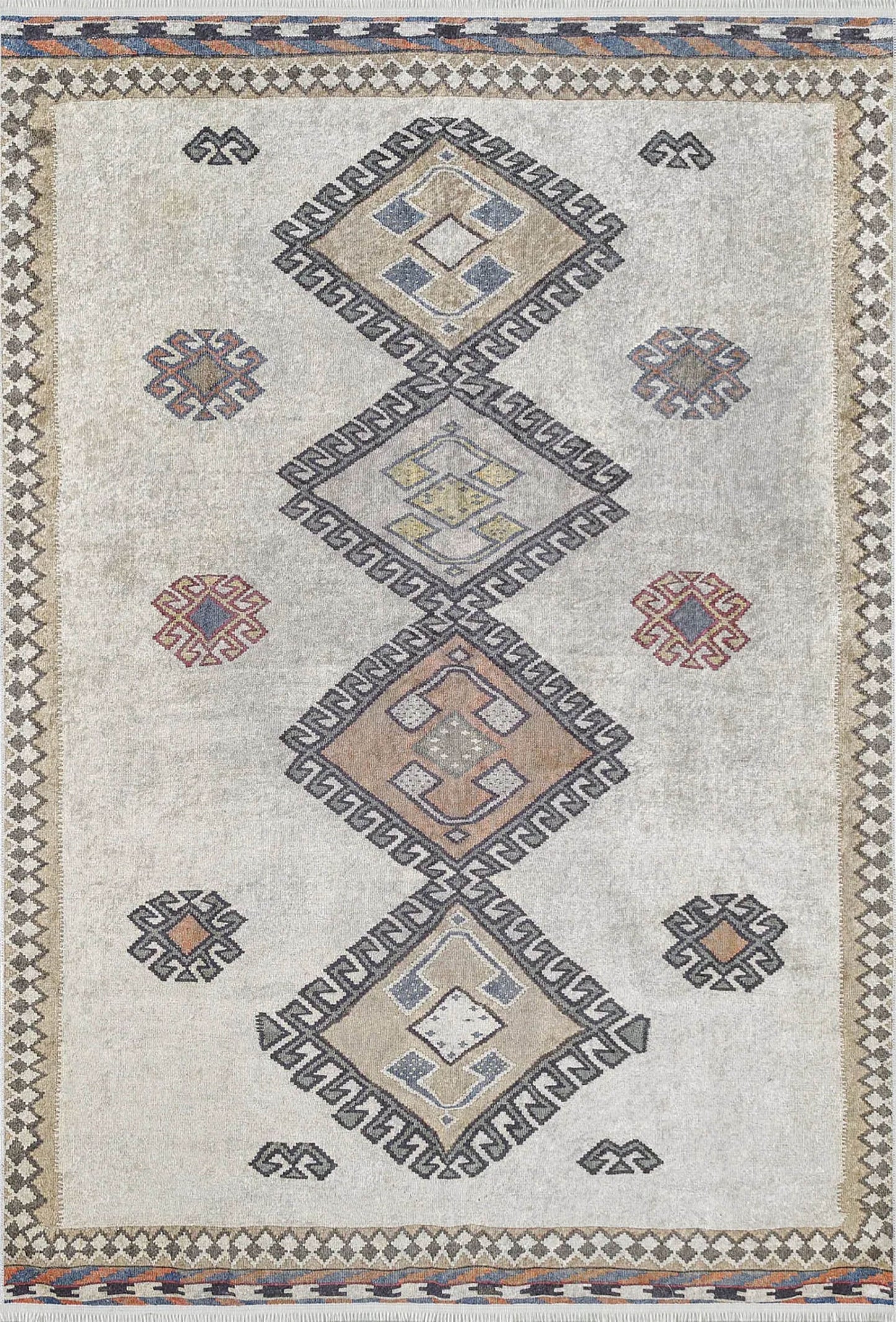 Fas Bej Gri Kilim Halı - Pera Halı