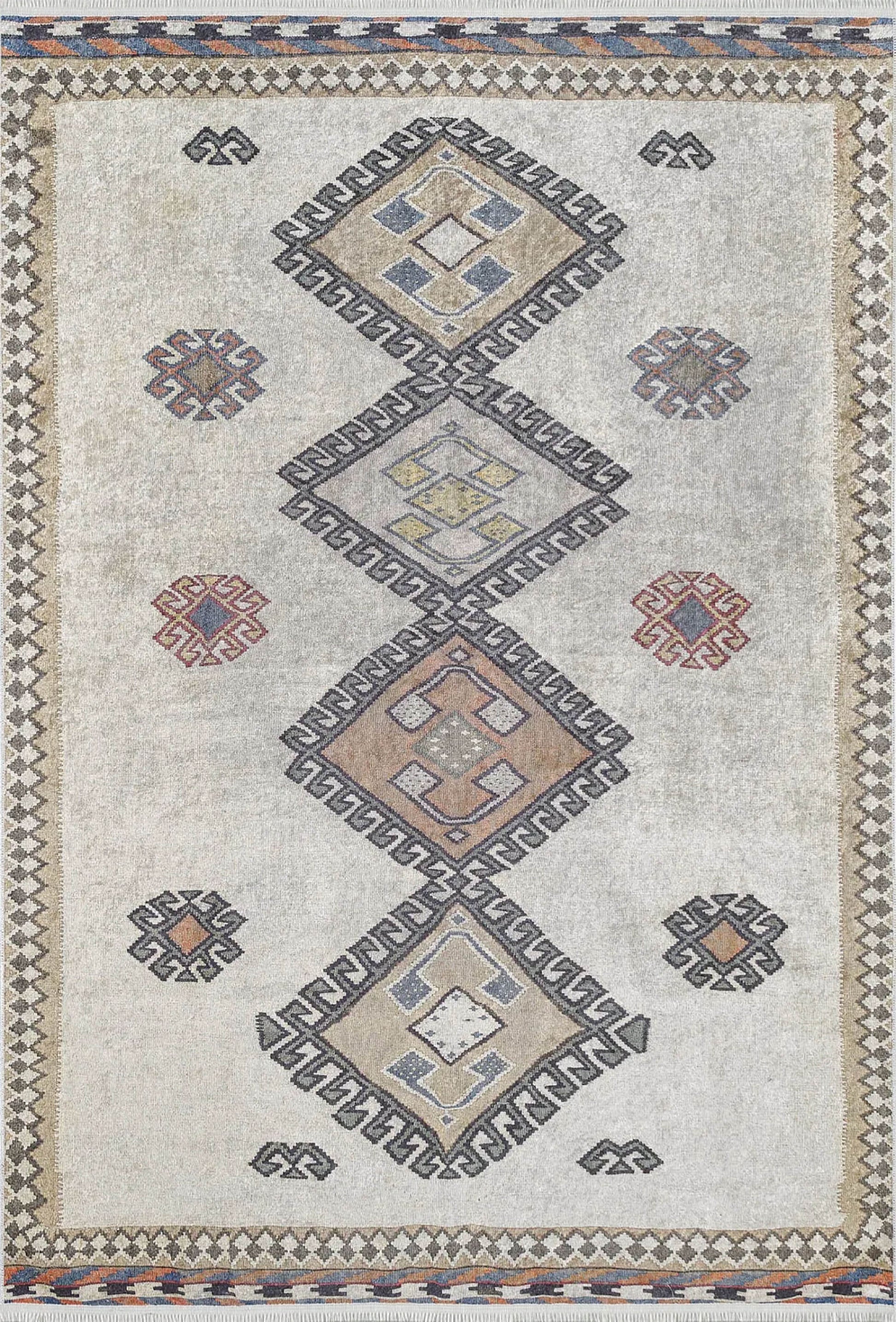 Fas Bej Gri Kilim Halı - Pera Halı