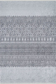 Pale Pink Cream Beige Geometric Patterned Kilim Rug