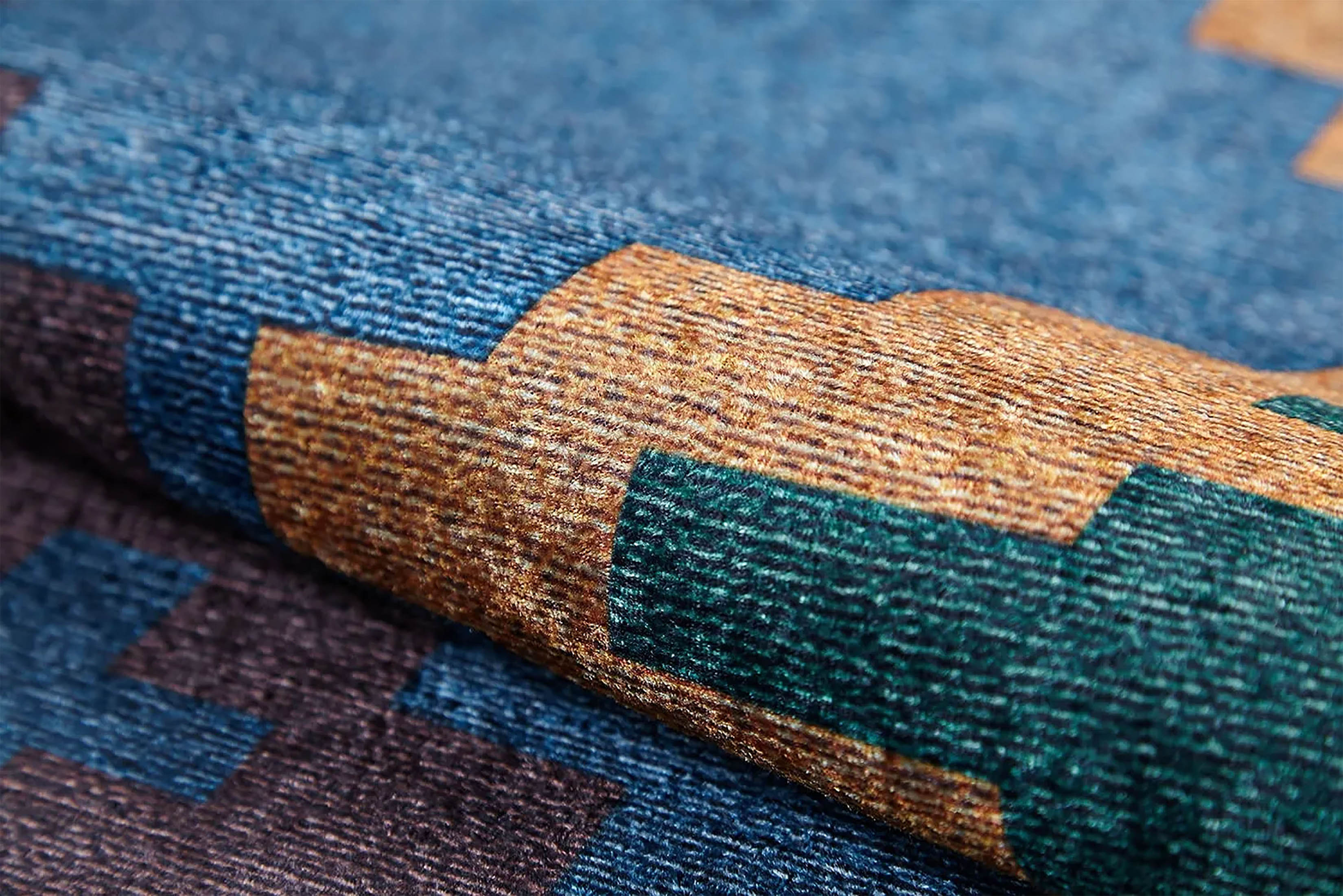 Pale Pink Cream Beige Geometric Patterned Kilim Rug