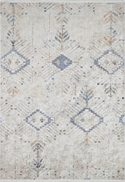 Pale Pink Cream Beige Geometric Patterned Kilim Rug