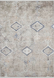 Pale Pink Cream Beige Geometric Patterned Kilim Rug