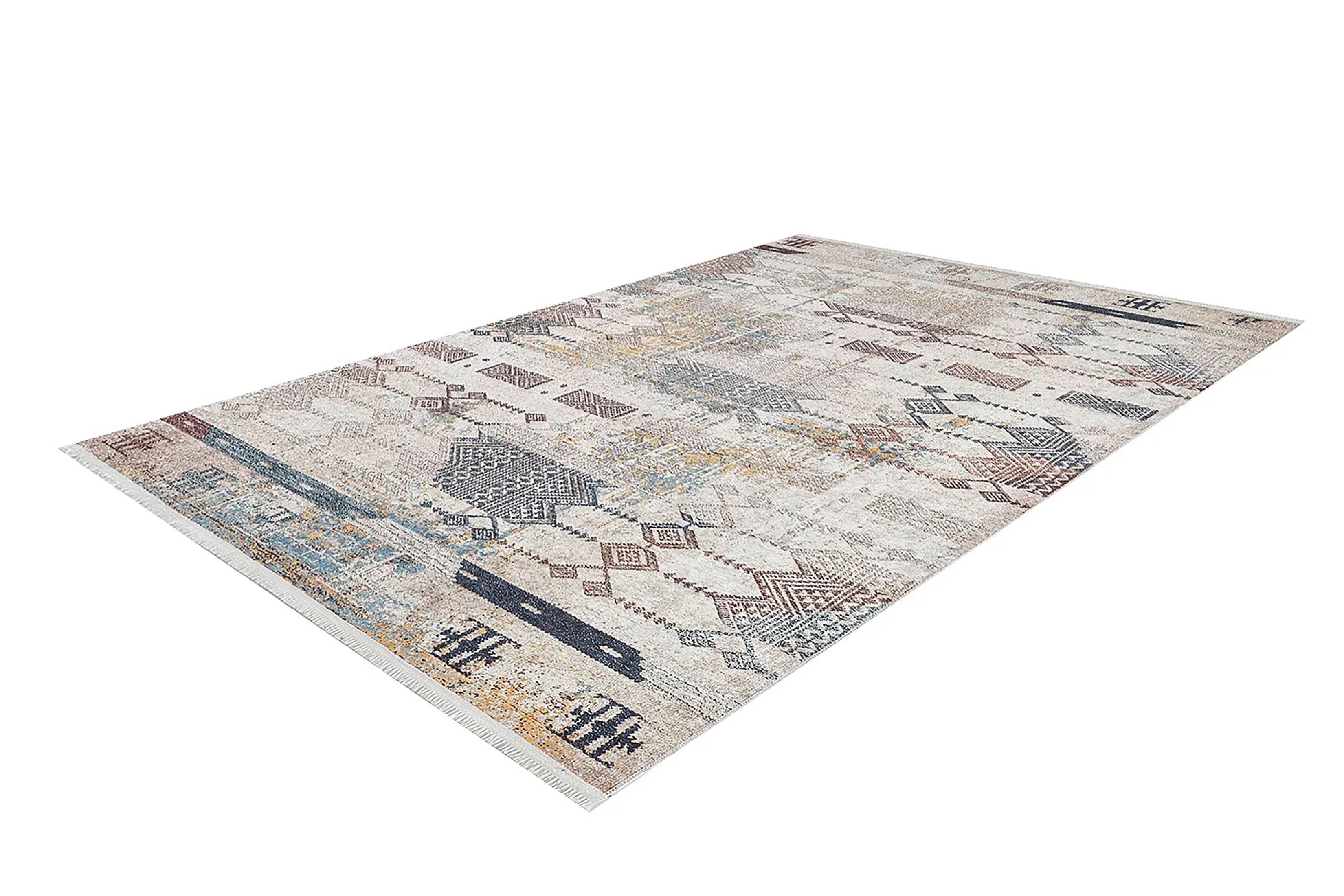 Geometrik Sade Bej Kilim Halı - Pera Halı