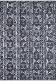 Pale Pink Cream Beige Geometric Patterned Kilim Rug
