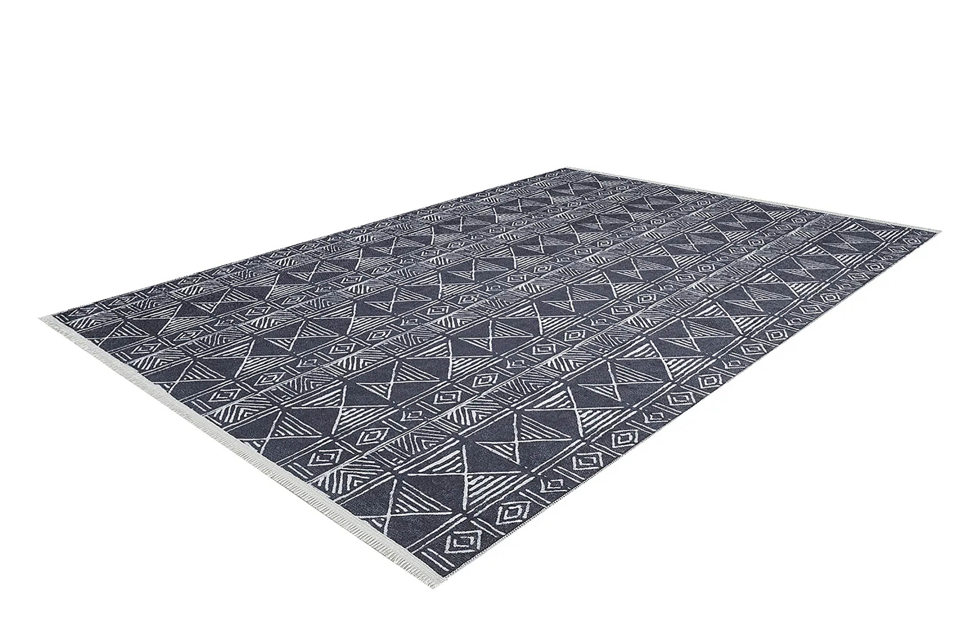 Pale Pink Cream Beige Geometric Patterned Kilim Rug