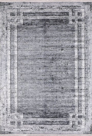 Brown Beige Geometric Antique Art Deco Rug