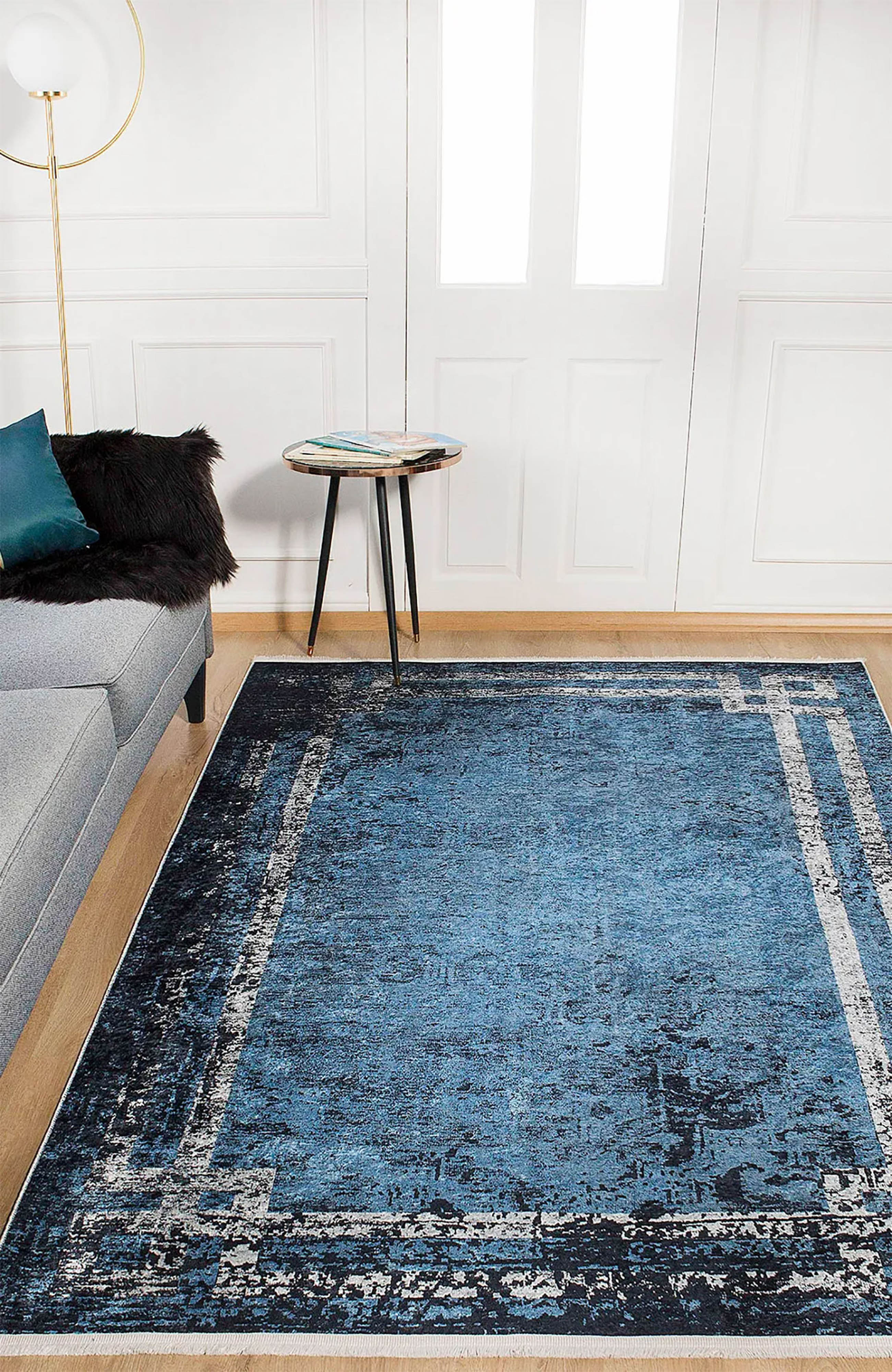 Brown Beige Geometric Antique Art Deco Rug