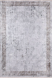 Brown Beige Geometric Antique Art Deco Rug
