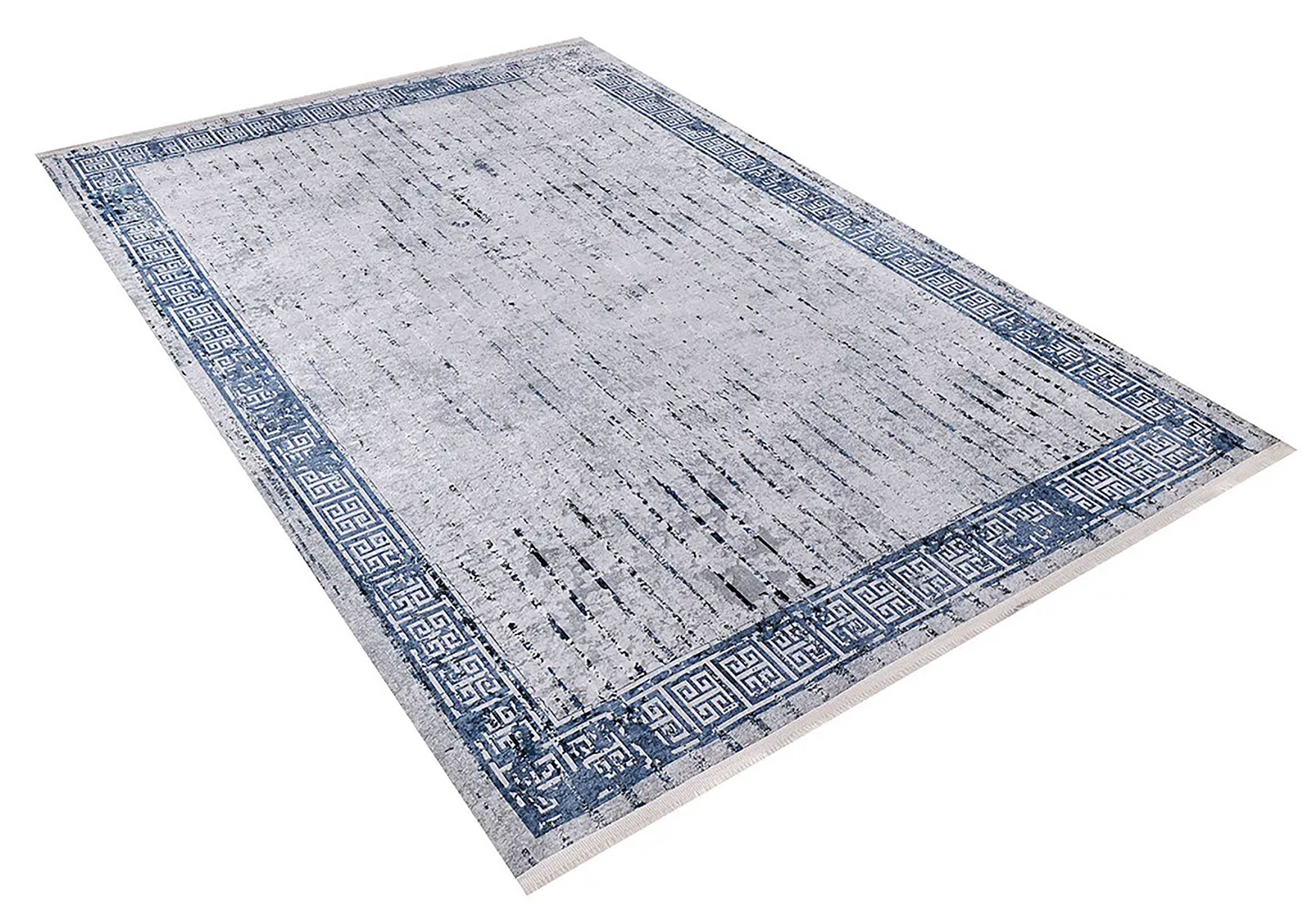 Brown Beige Geometric Antique Art Deco Rug