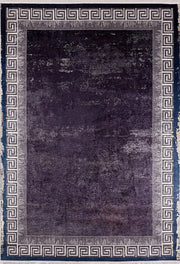 Brown Beige Geometric Antique Art Deco Rug