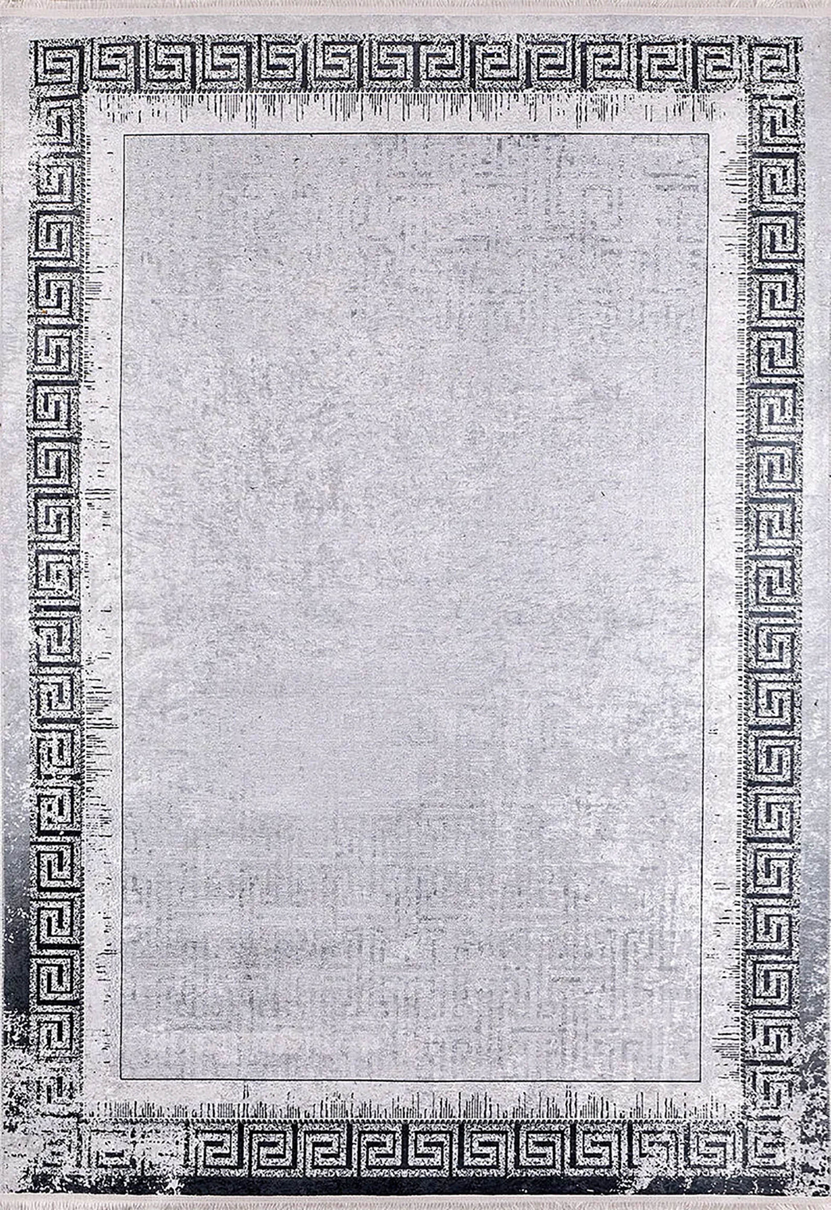Brown Beige Geometric Antique Art Deco Rug
