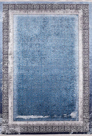 Brown Beige Geometric Antique Art Deco Rug