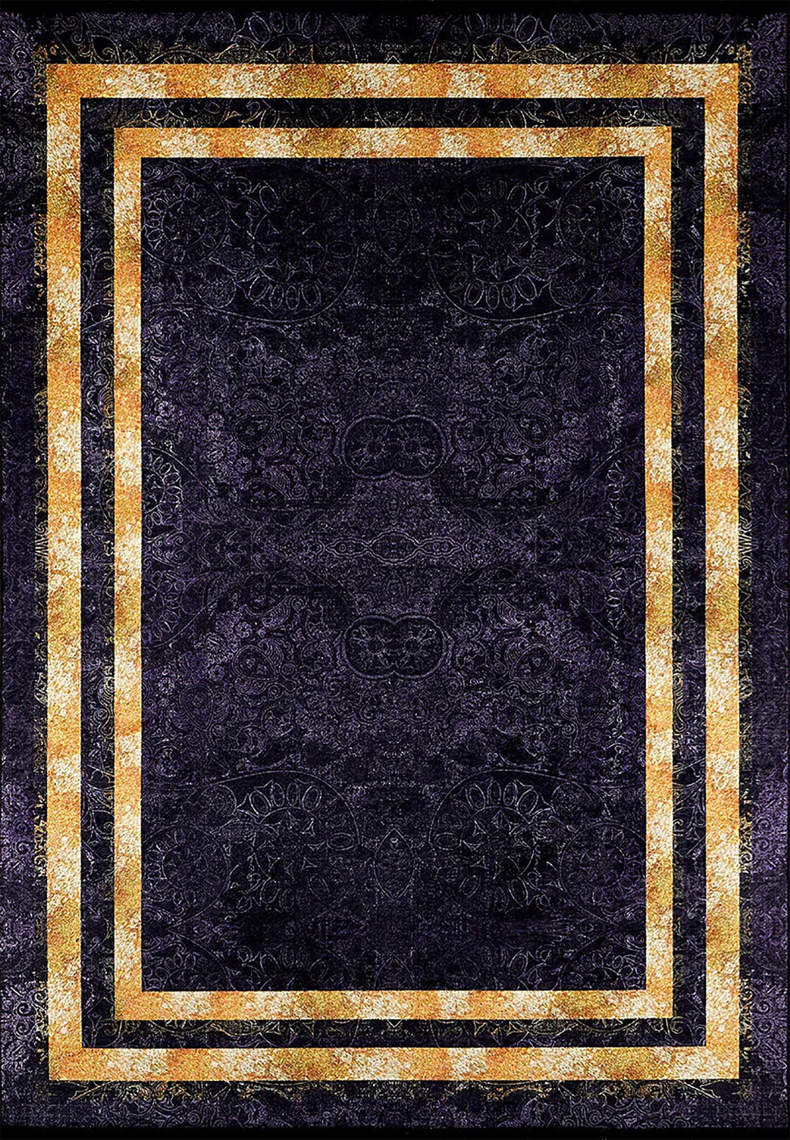 Brown Beige Geometric Antique Art Deco Rug