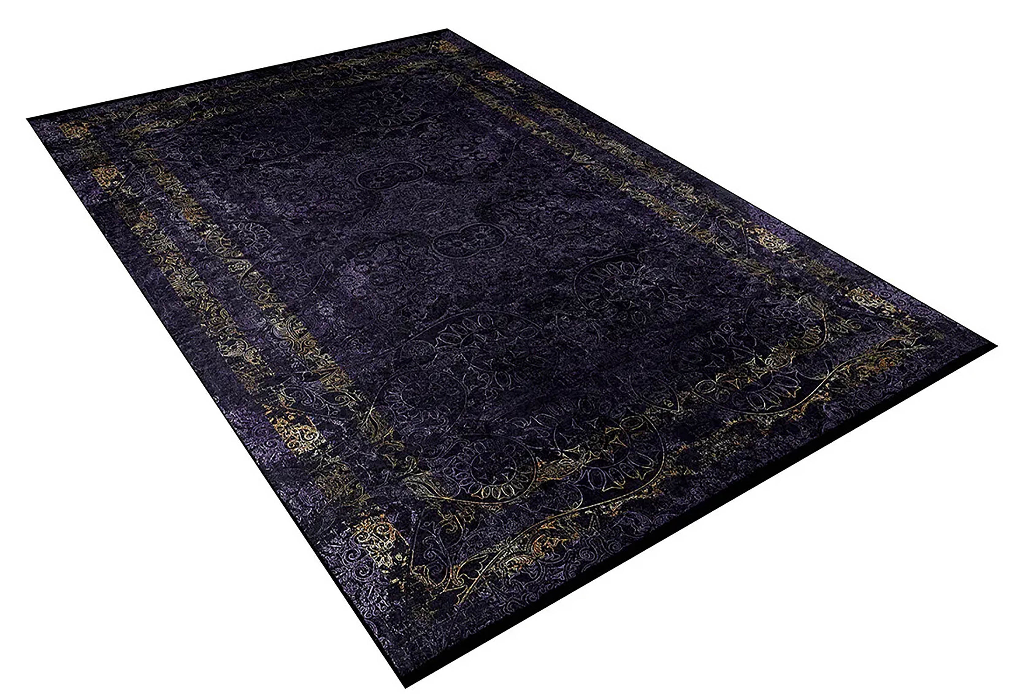 Brown Beige Geometric Antique Art Deco Rug