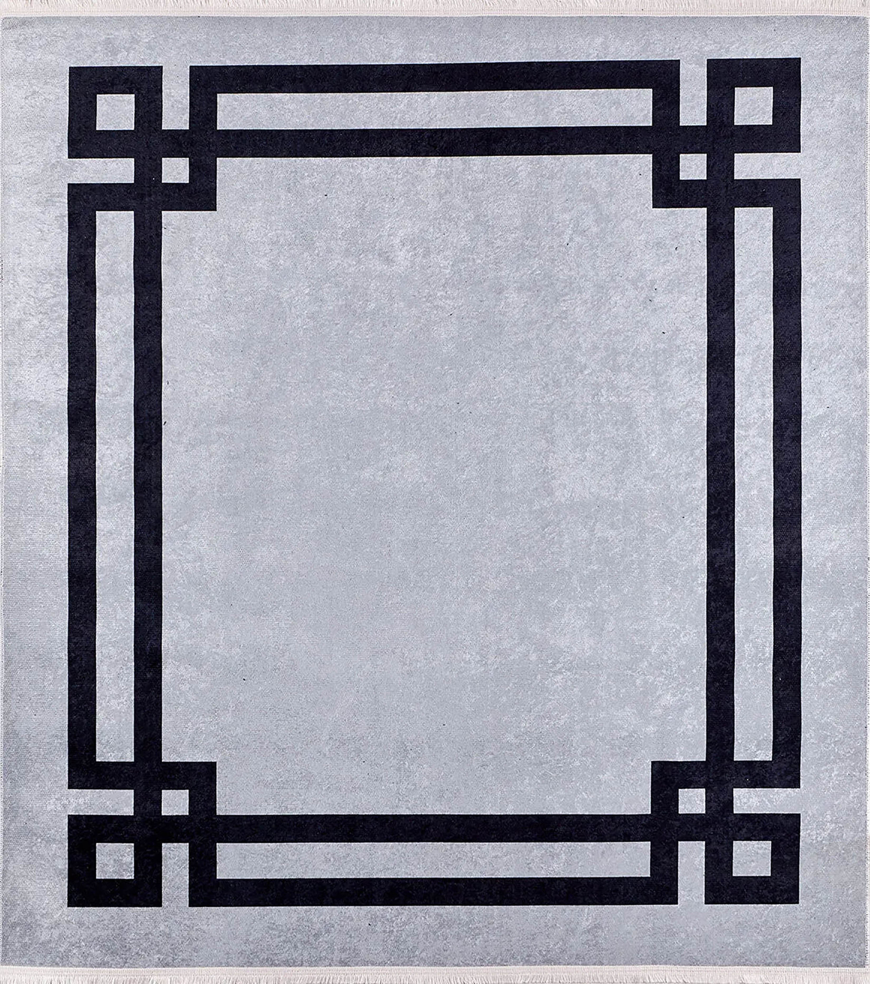 Brown Beige Geometric Antique Art Deco Rug