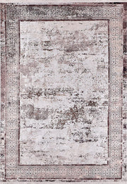 Braunbeiger geometrischer antiker Art Deco Teppich