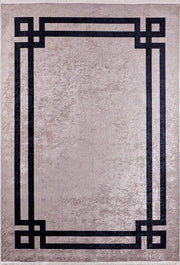 Pale Pink Cream Beige Geometric Patterned Kilim Rug
