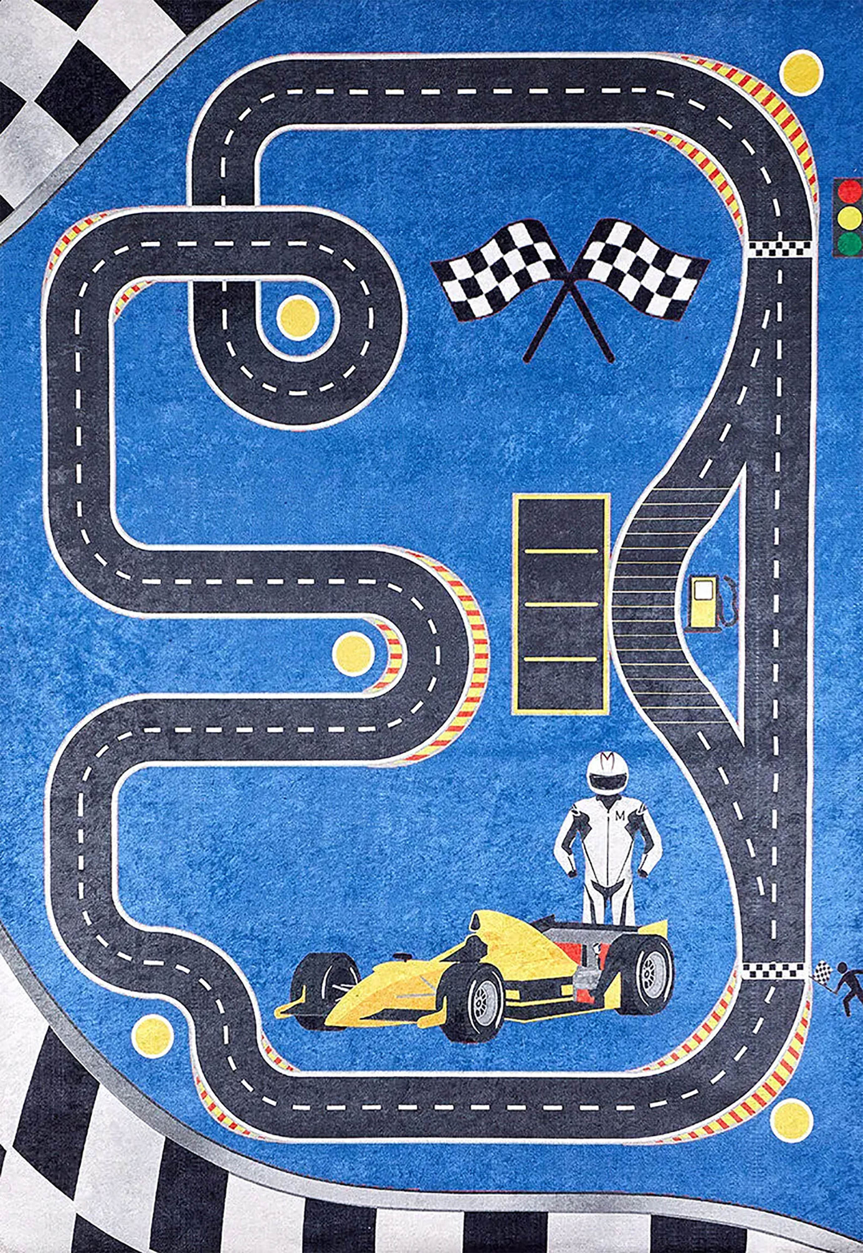 Kinderteppich mit Verkehrsmotiv