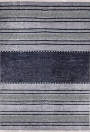 Brown Beige Geometric Antique Art Deco Rug
