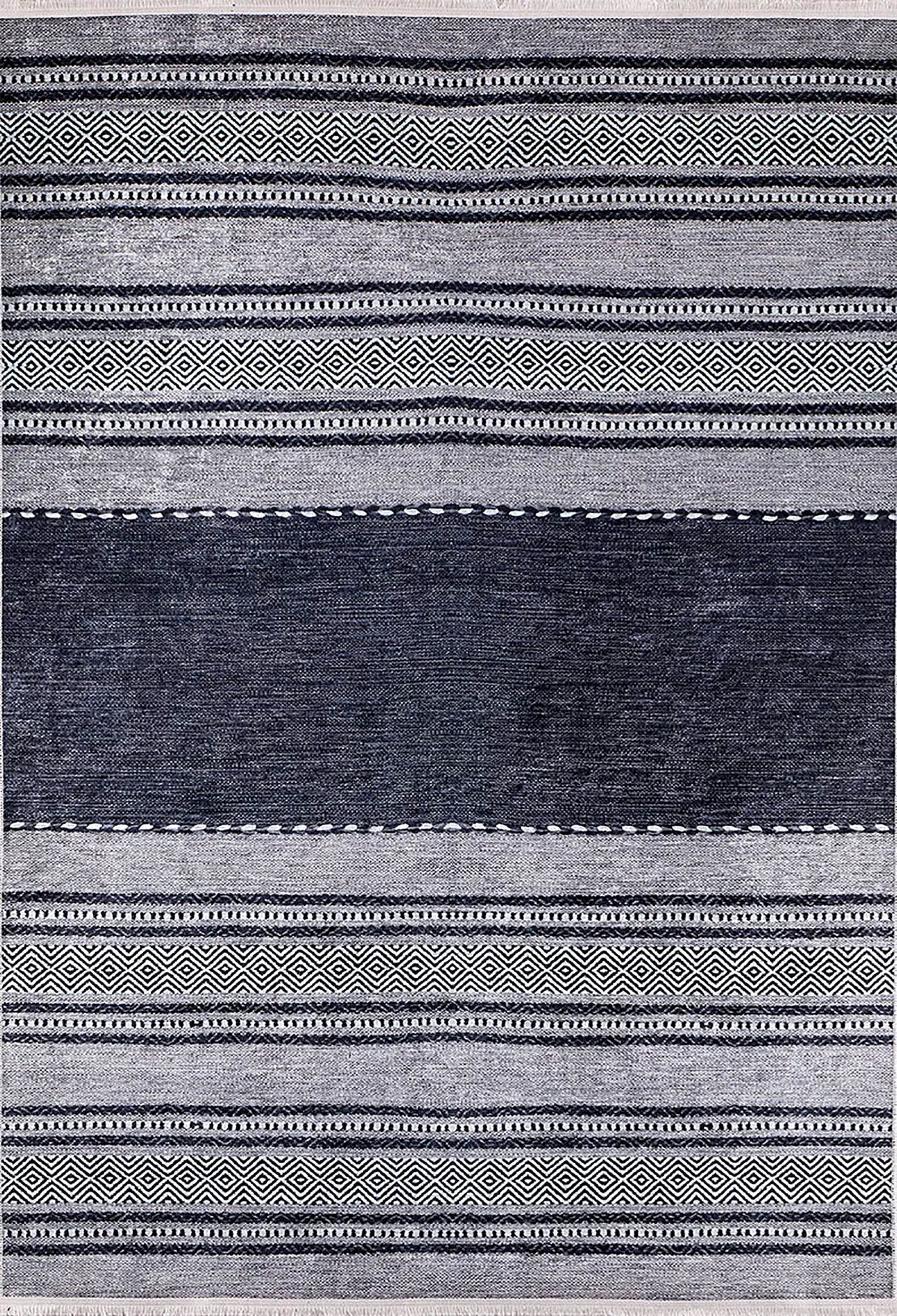 Brown Beige Geometric Antique Art Deco Rug